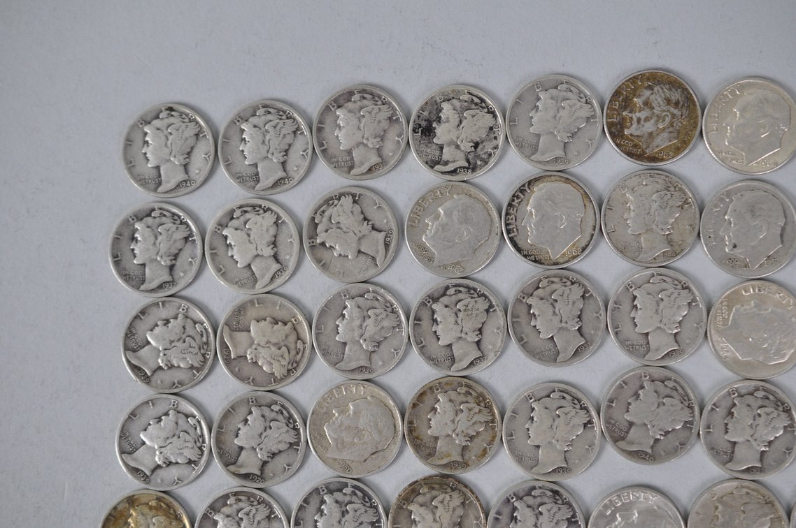 US Silver Dimes, photo 2 of 14
