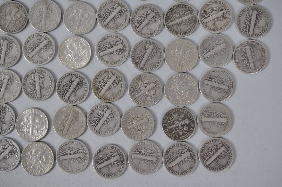 US Silver Dimes, photo 14 of 14