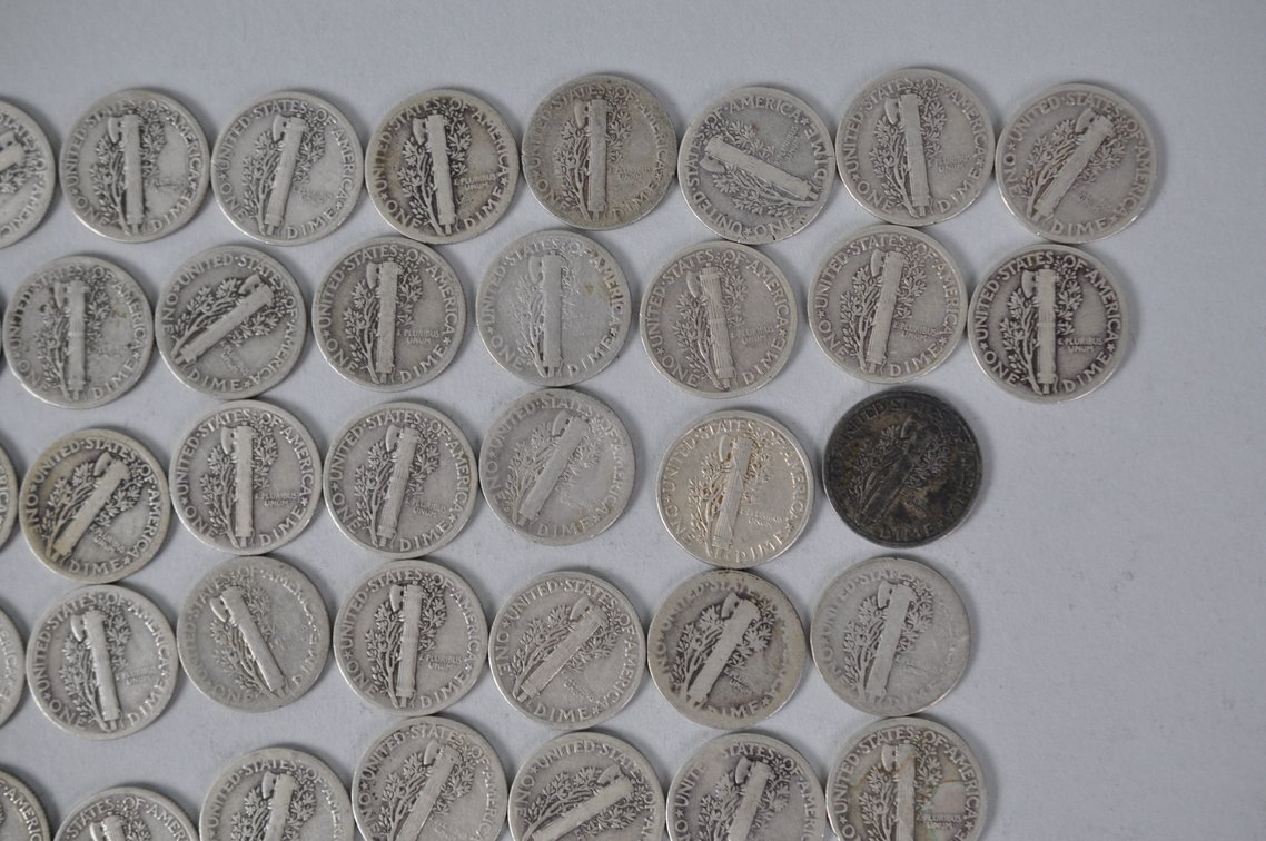 US Silver Dimes, photo 9 of 11