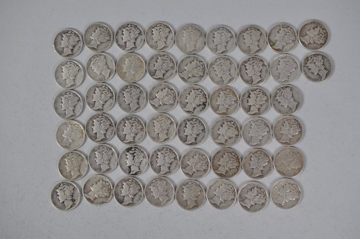 1944 US Silver Dimes
