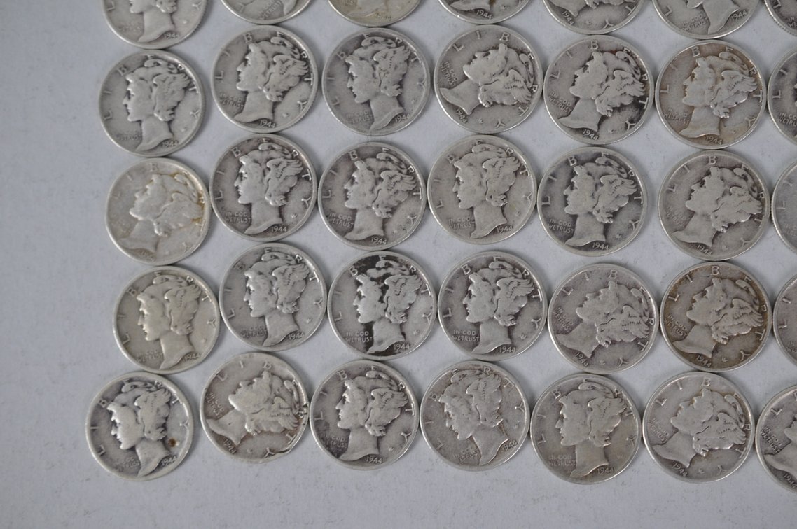 1944 US Silver Dimes, photo 4 of 11