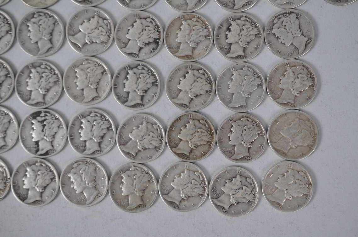 1944 US Silver Dimes, photo 5 of 11