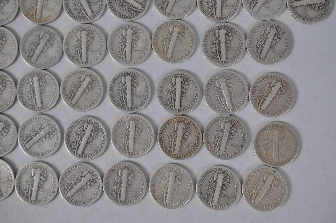 1944 US Silver Dimes, photo 11 of 11
