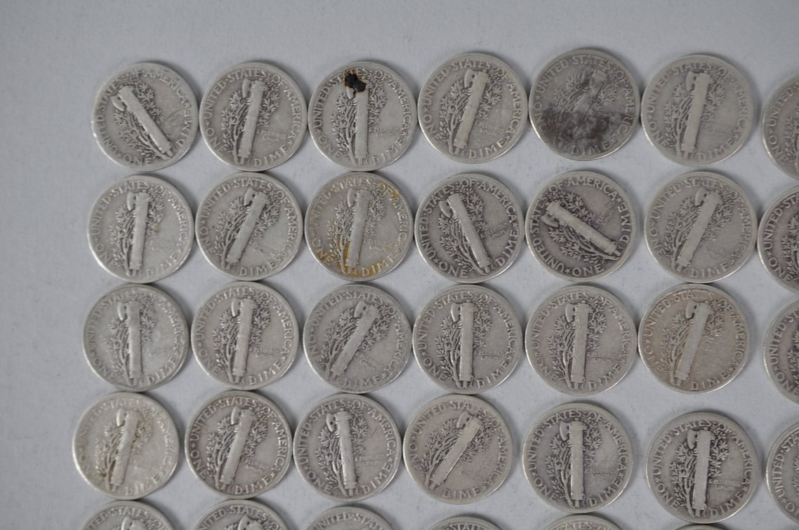 1944 US Silver Dimes, photo 7 of 11