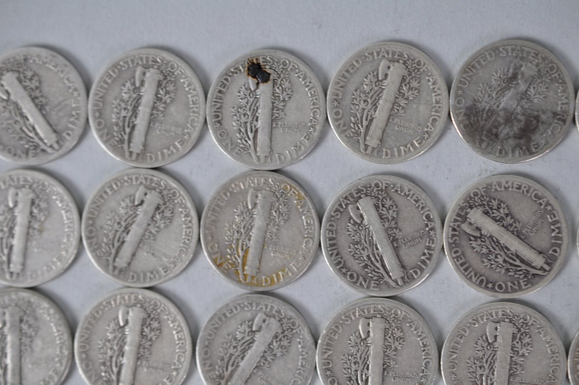 1944 US Silver Dimes, photo 8 of 11