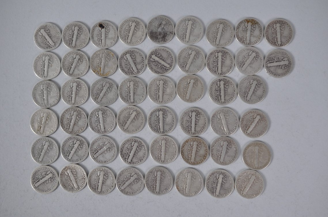 1944 US Silver Dimes, photo 6 of 11
