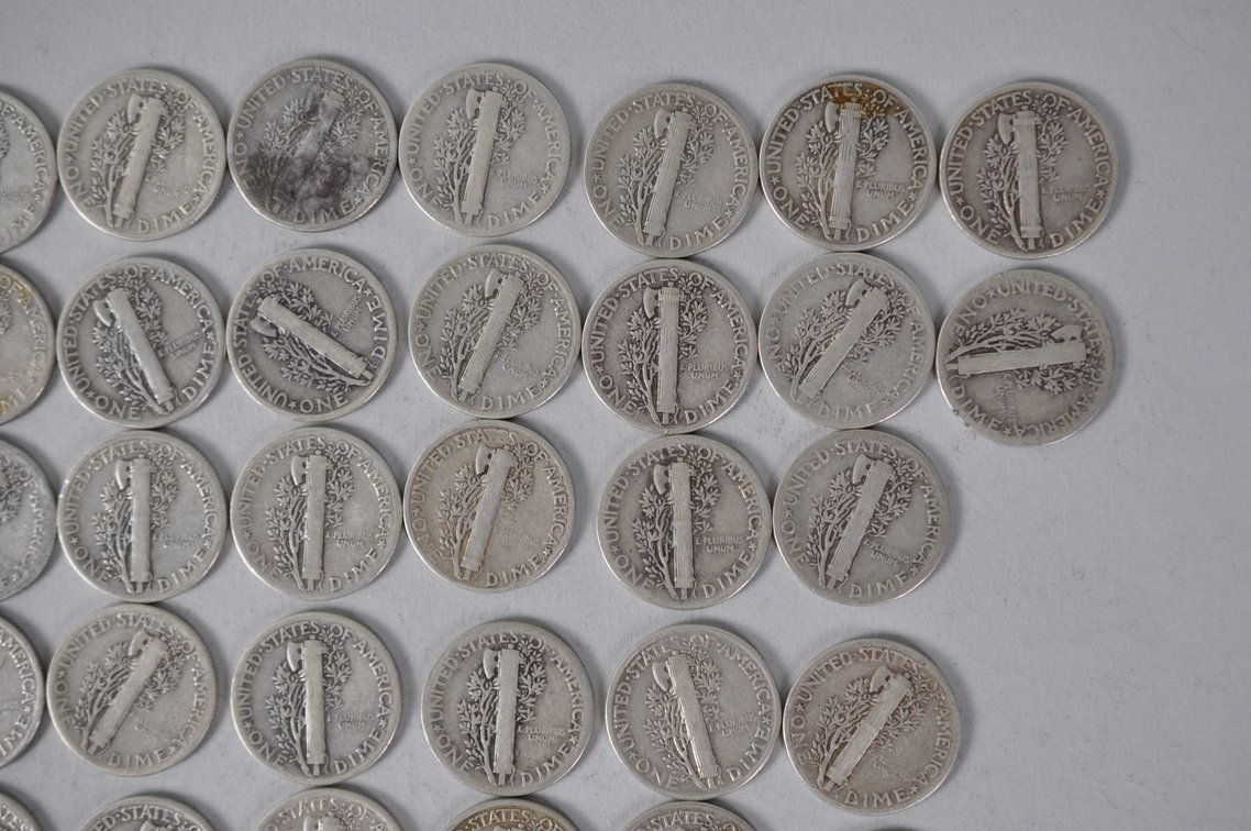 1944 US Silver Dimes, photo 9 of 11