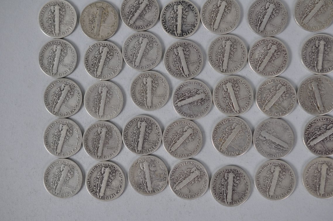 1943 US Silver Dimes, photo 12 of 14