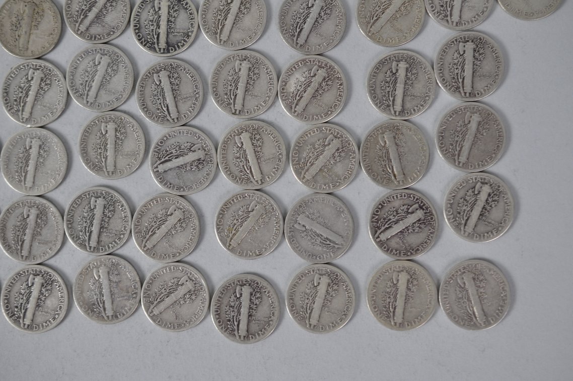1943 US Silver Dimes, photo 13 of 14