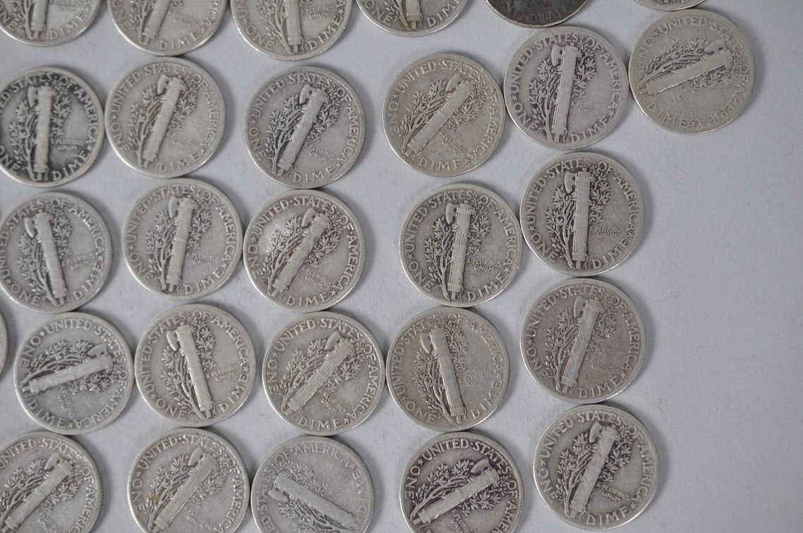 1943 US Silver Dimes, photo 14 of 14