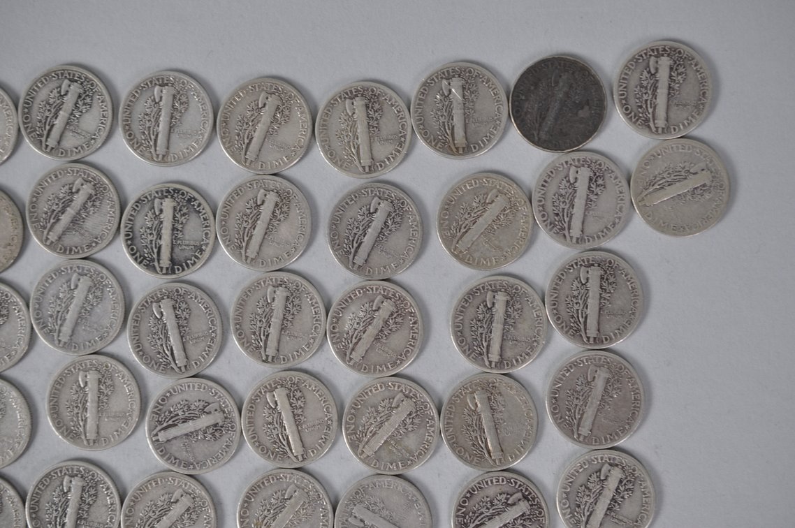 1943 US Silver Dimes, photo 11 of 14