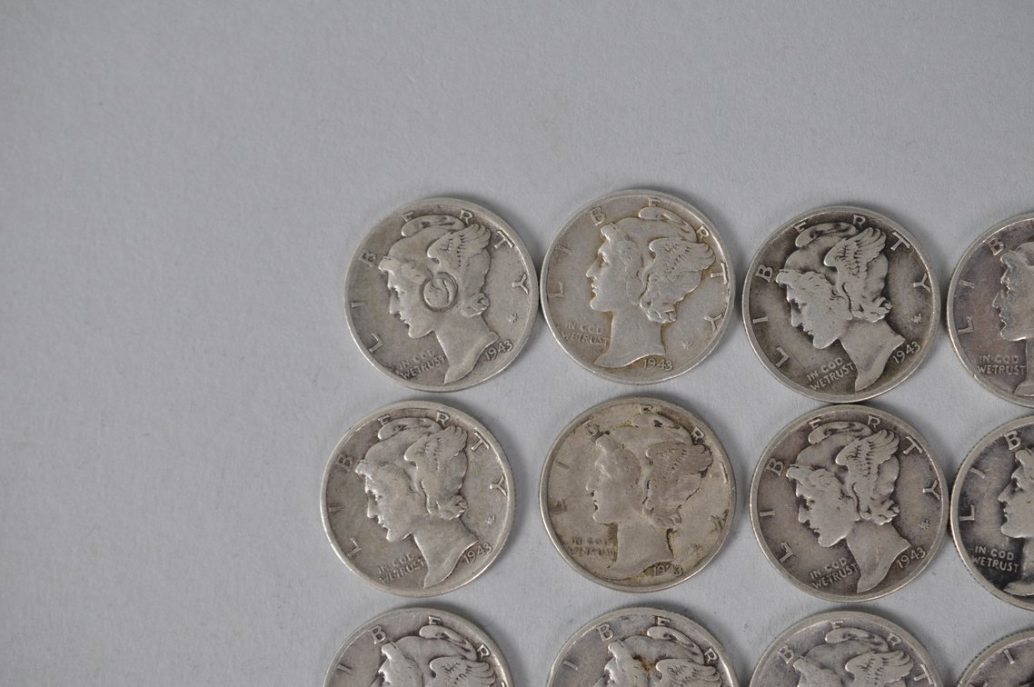 1943 US Silver Dimes, photo 8 of 14