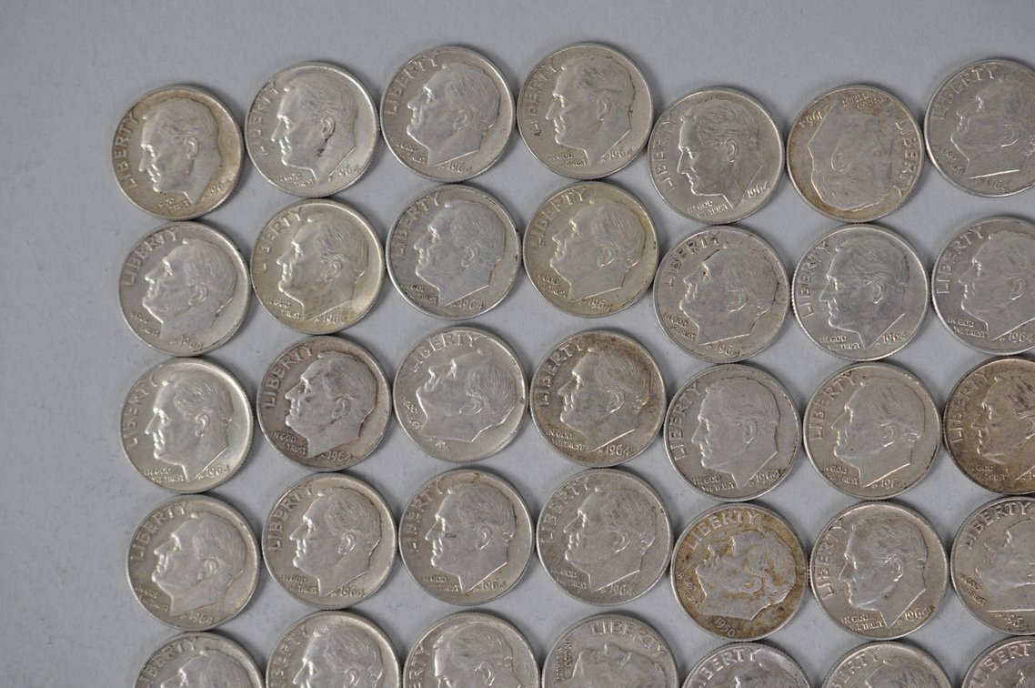 US Silver Dimes, photo 2 of 13