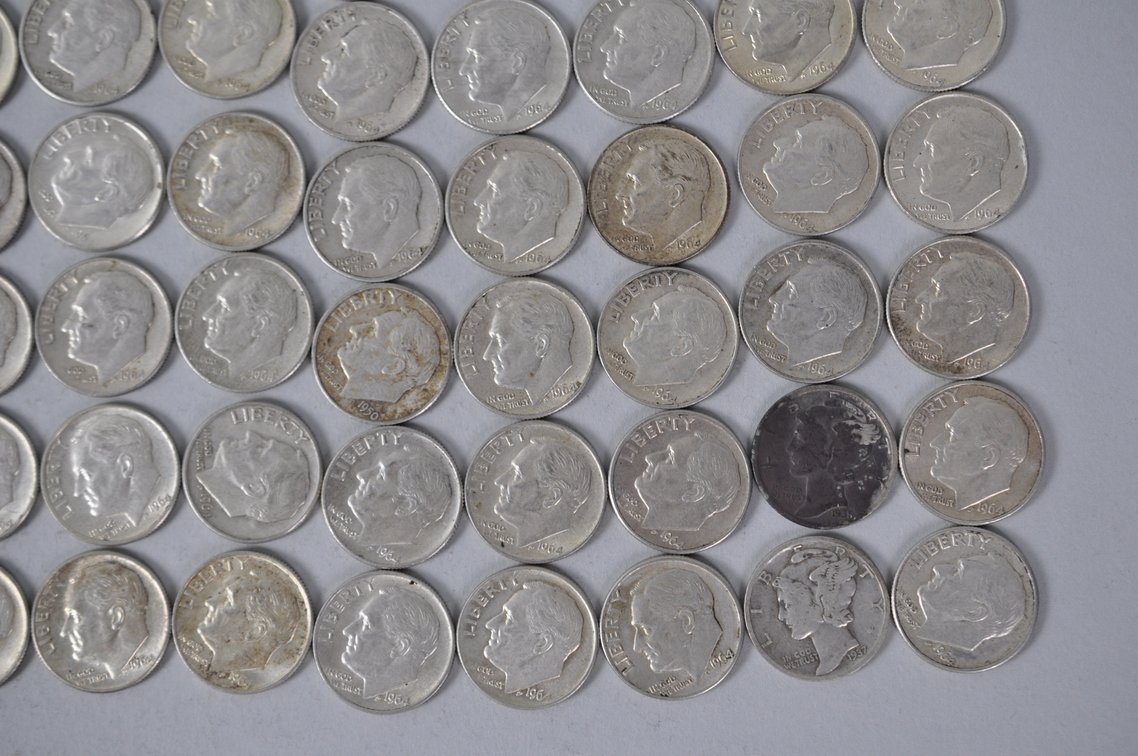 US Silver Dimes, photo 5 of 13