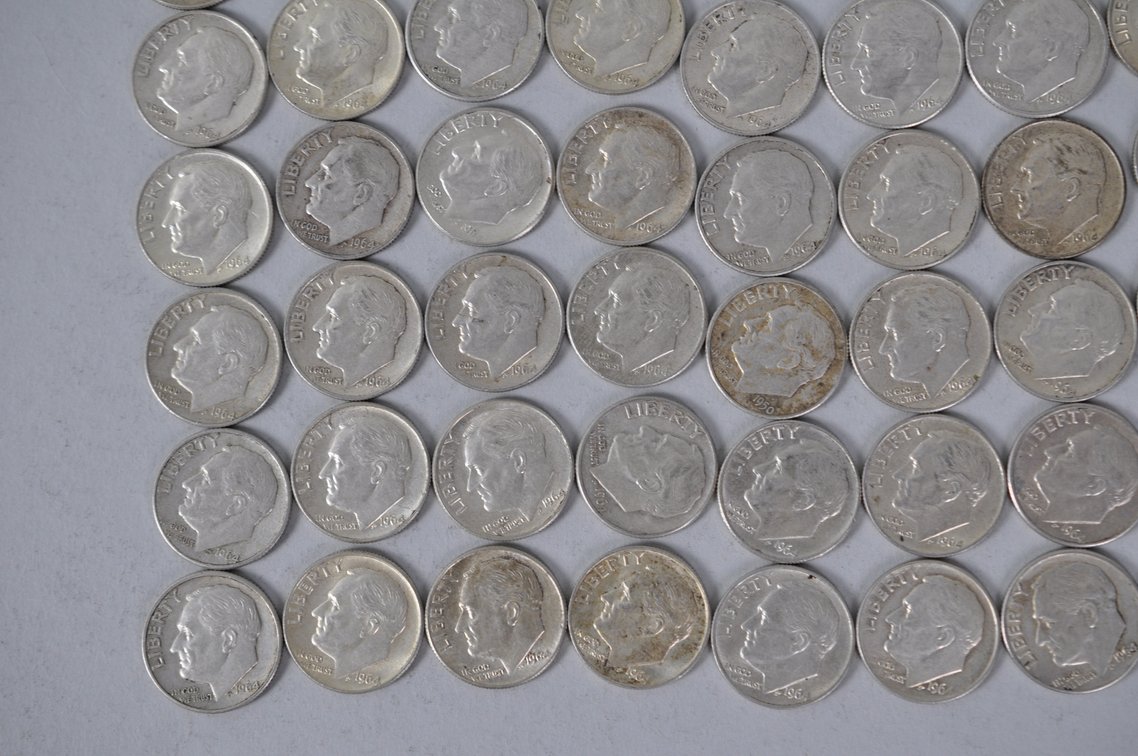 US Silver Dimes, photo 4 of 13