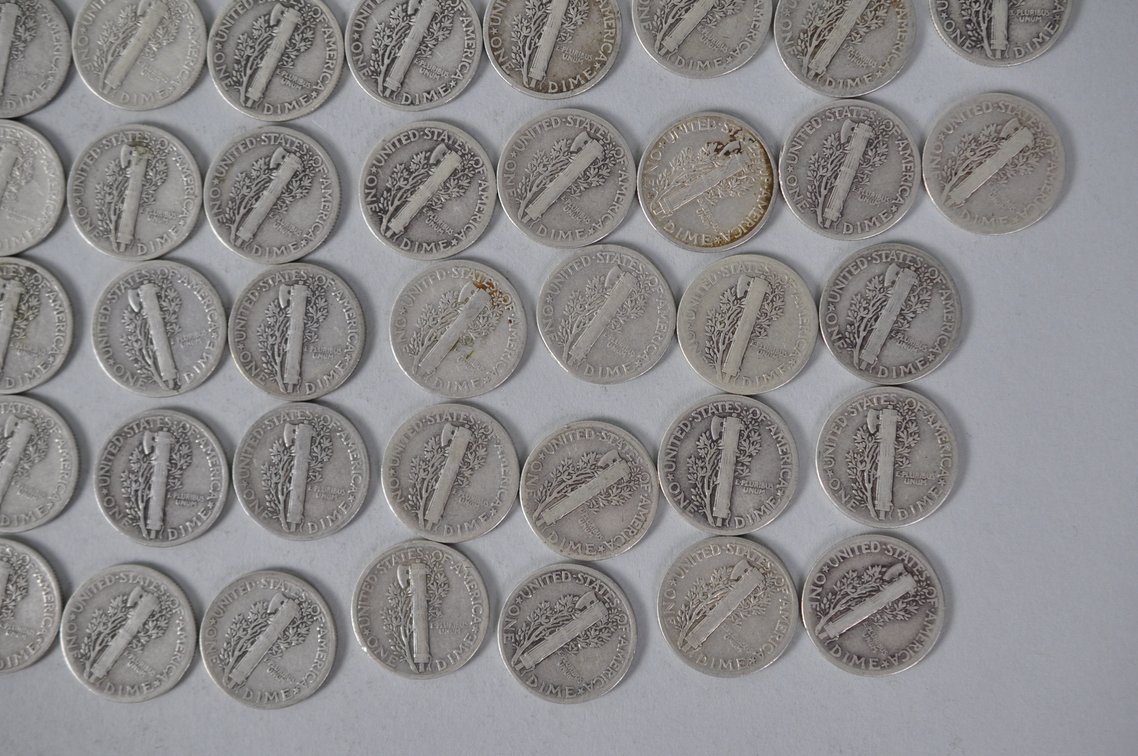 US Silver Dimes, photo 11 of 12