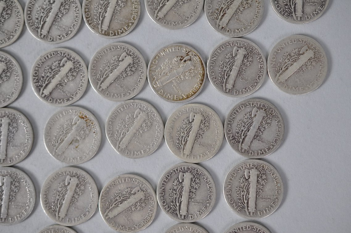 US Silver Dimes, photo 12 of 12