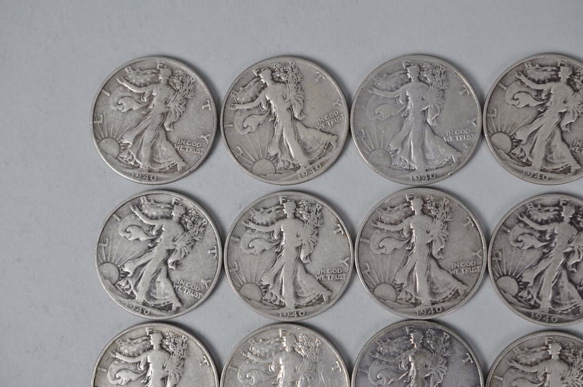 1936-1937, 1939-1940 US Silver Half Dollars, photo 2 of 10