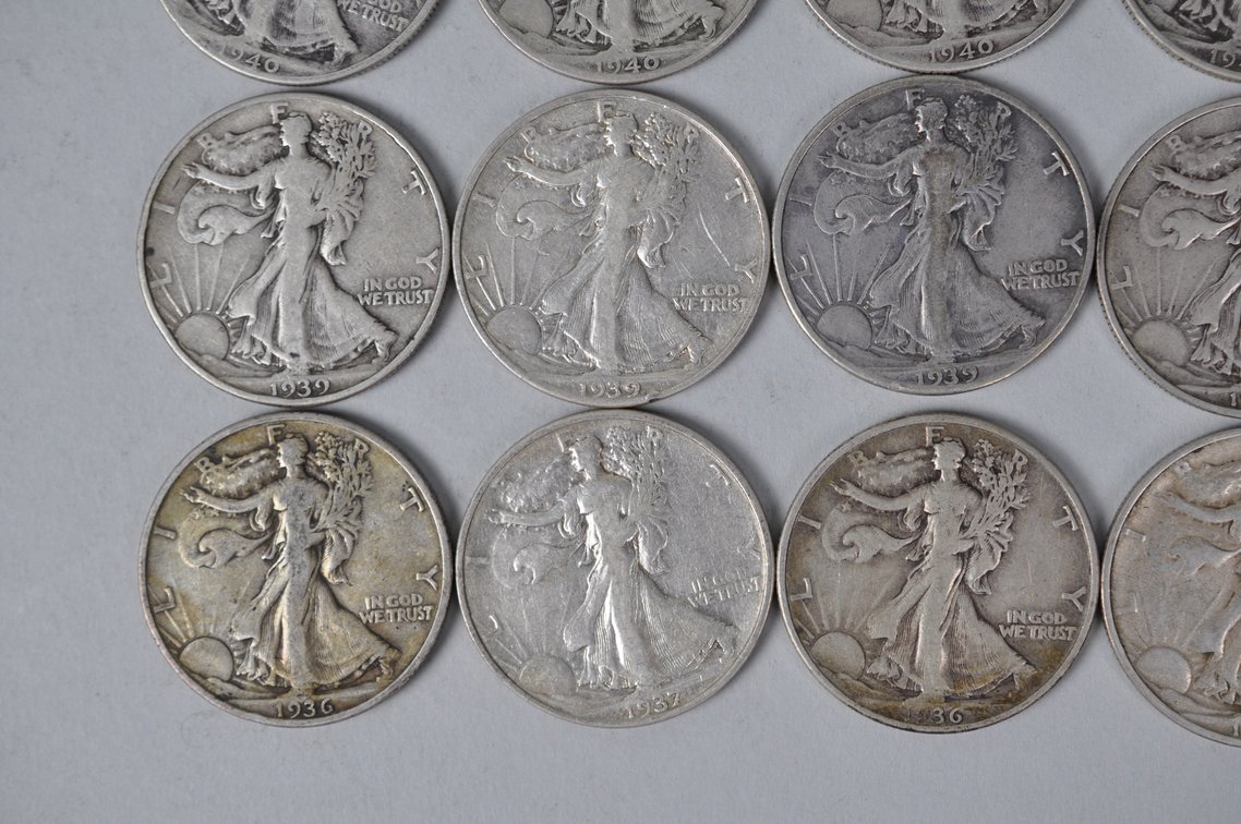 1936-1937, 1939-1940 US Silver Half Dollars, photo 4 of 10