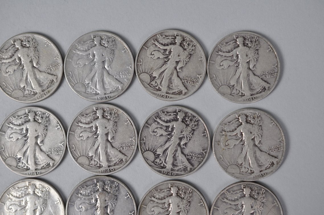 1936-1937, 1939-1940 US Silver Half Dollars, photo 3 of 10