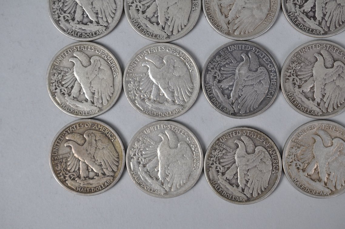 1936-1937, 1939-1940 US Silver Half Dollars, photo 9 of 10