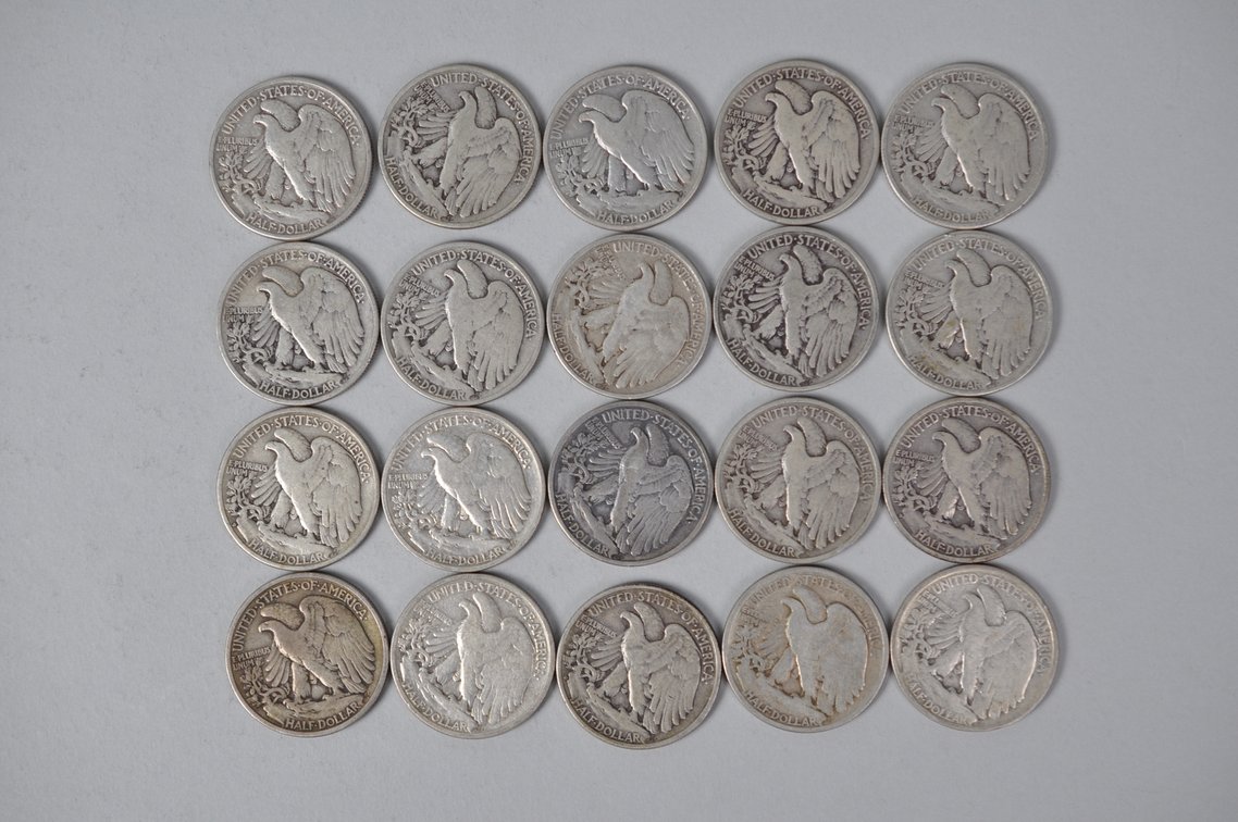 1936-1937, 1939-1940 US Silver Half Dollars, photo 6 of 10