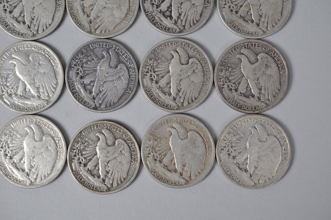 1936-1937, 1939-1940 US Silver Half Dollars, photo 10 of 10