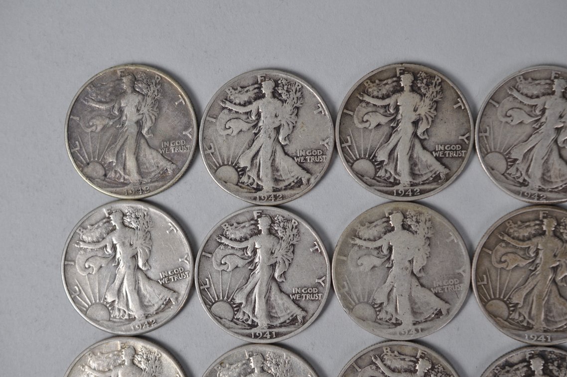 1940-1942 US Silver Half Dollars, photo 2 of 11