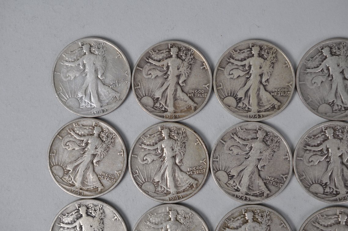 1943-1944 US Silver Half Dollars, photo 2 of 13