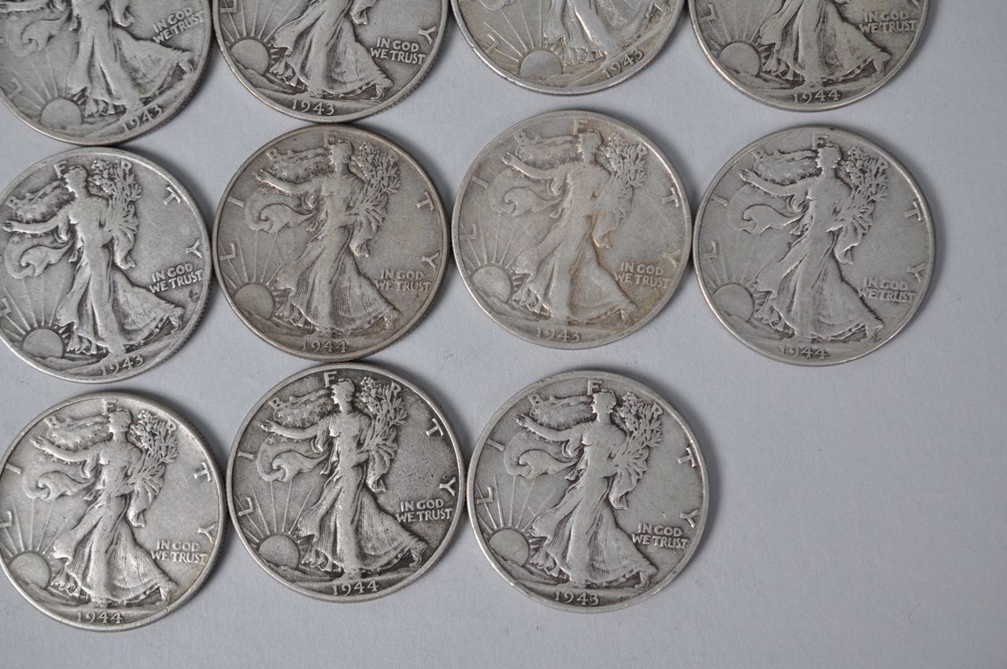 1943-1944 US Silver Half Dollars, photo 7 of 13