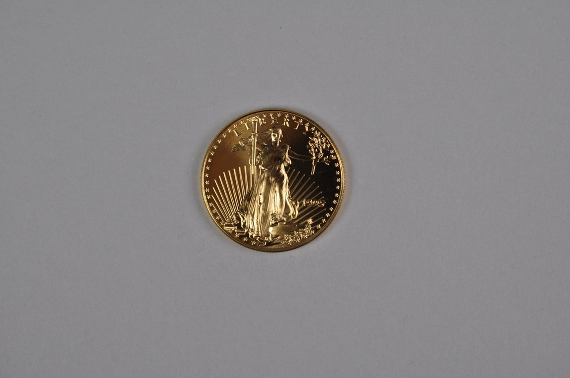 Brilliant Uncirculated Modern 1995 Gold Eagle From US Mint Tube, photo 2 of 7