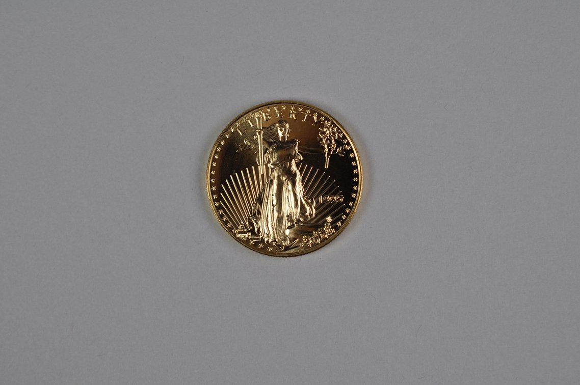 Brilliant Uncirculated Modern 1995 Gold Eagle From US Mint Tube, photo 2 of 6