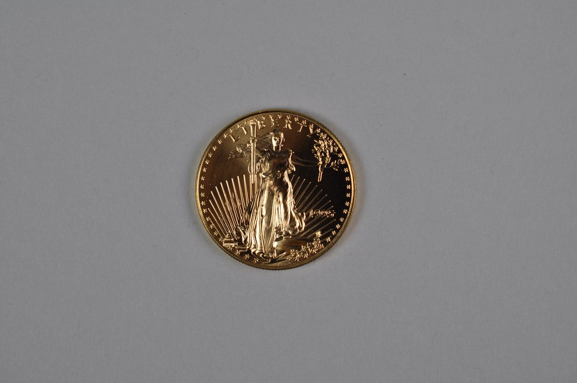 Brilliant Uncirculated Modern 1995 Gold Eagle From US Mint Tube, photo 2 of 5