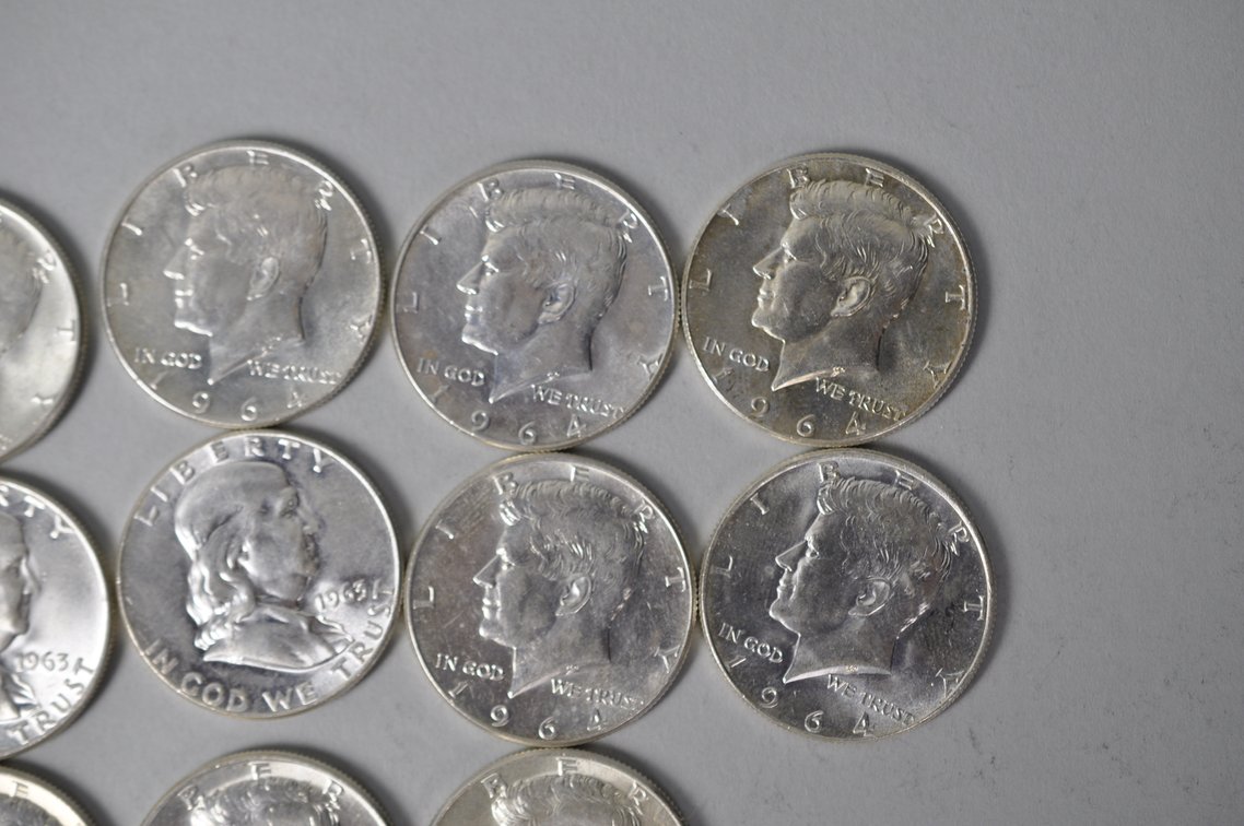 1963-1964 US Silver Half Dollars, photo 5 of 14