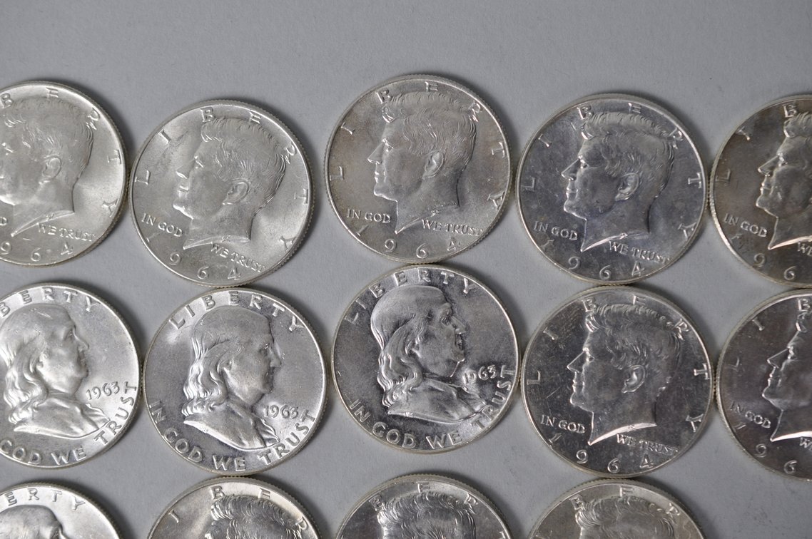 1963-1964 US Silver Half Dollars, photo 4 of 14