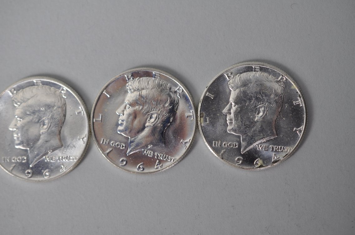 1964 US Silver Half Dollars, photo 3 of 7