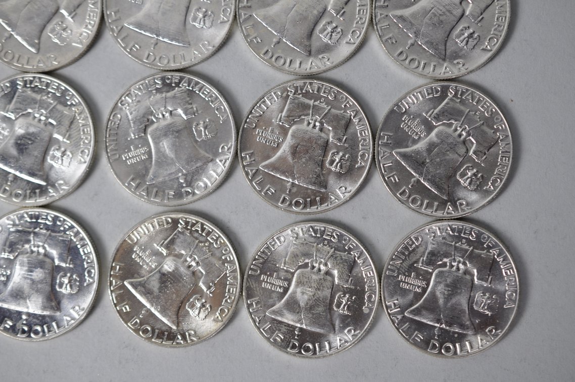 1958 US Silver Half Dollars, photo 11 of 12