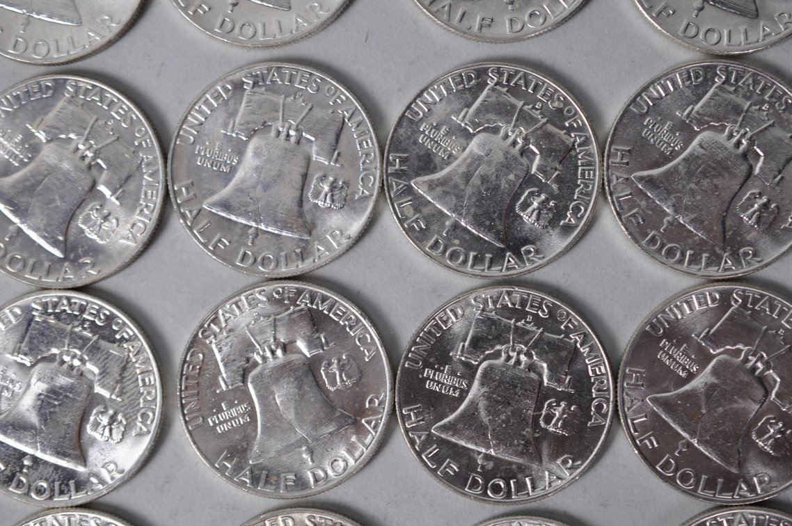 1958 US Silver Half Dollars, photo 12 of 12