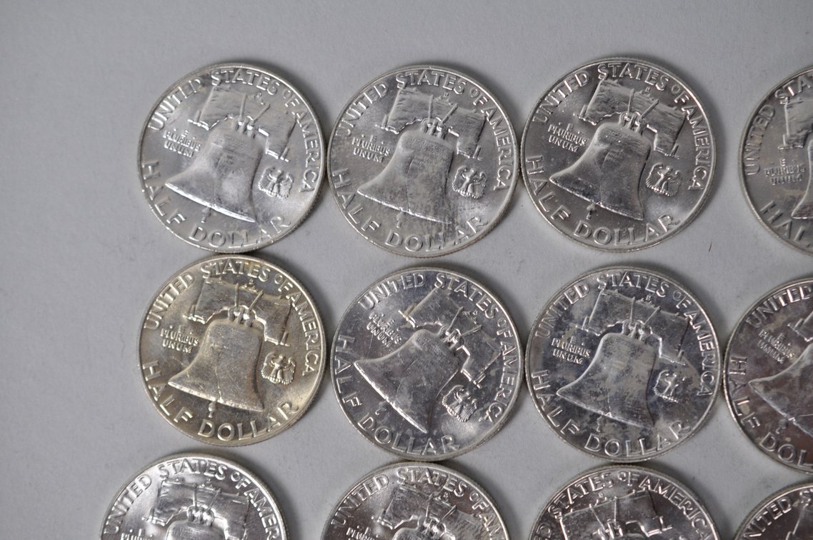 1958 US Silver Half Dollars, photo 8 of 12