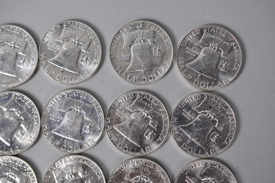 1958 US Silver Half Dollars, photo 9 of 12
