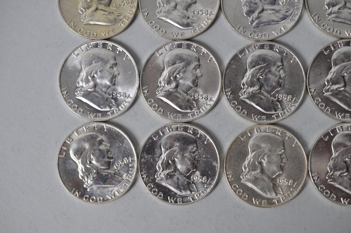 1958 US Silver Half Dollars, photo 5 of 12