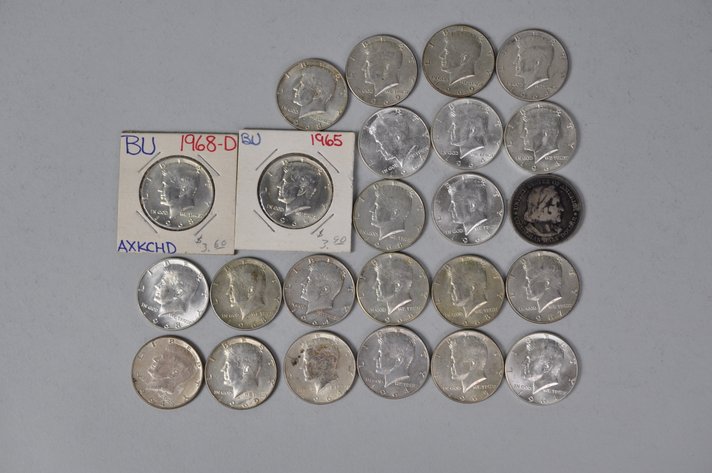 1893 to 1969 US Silver Half Dollars