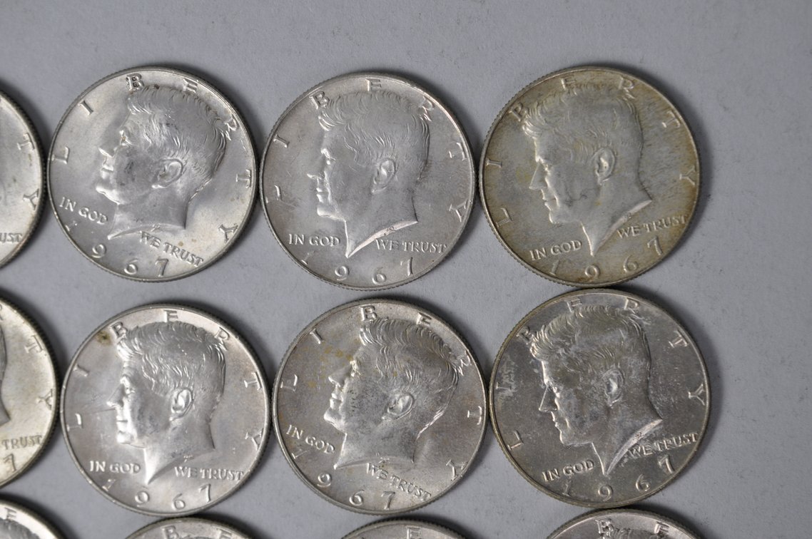 1967 US 40 Percent Silver Half Dollars, photo 3 of 10