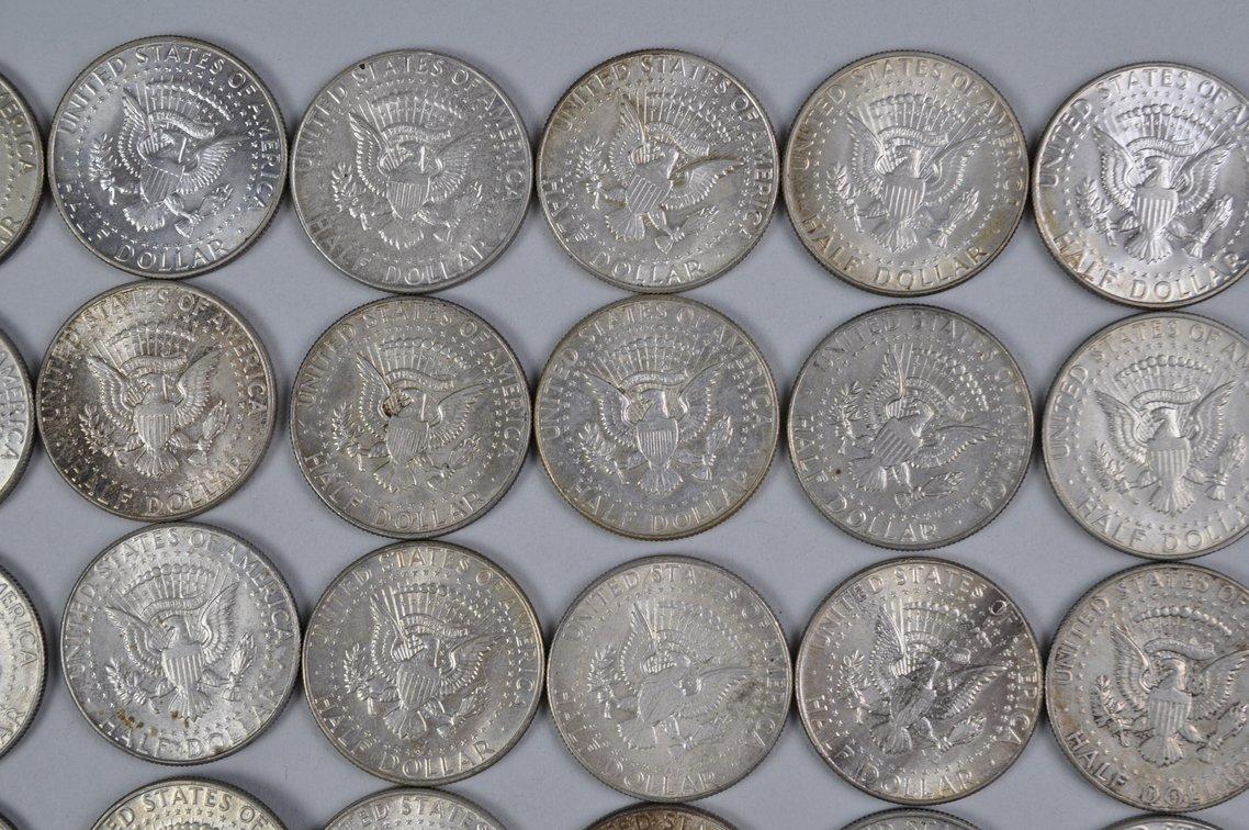 1947  to 1969 US 40 and 90 Percent Silver Half Dollars, photo 12 of 17