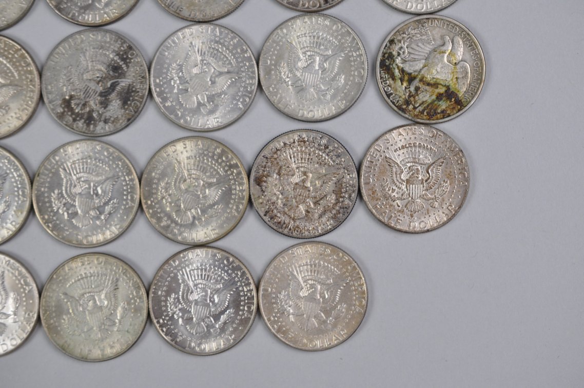 1947  to 1969 US 40 and 90 Percent Silver Half Dollars, photo 16 of 17