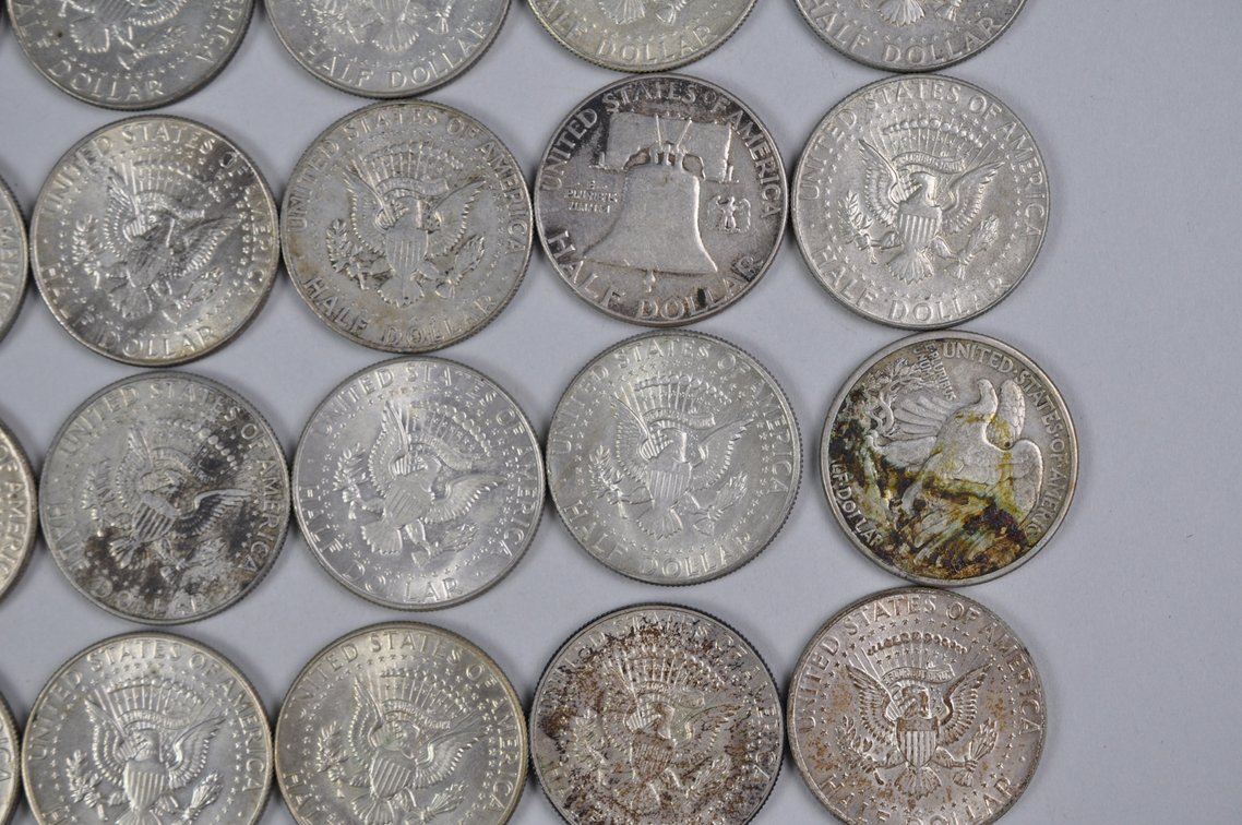1947  to 1969 US 40 and 90 Percent Silver Half Dollars, photo 17 of 17
