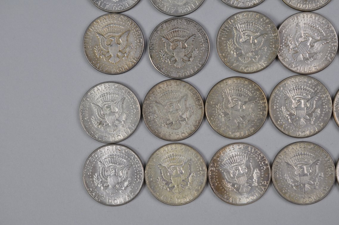1947  to 1969 US 40 and 90 Percent Silver Half Dollars, photo 14 of 17
