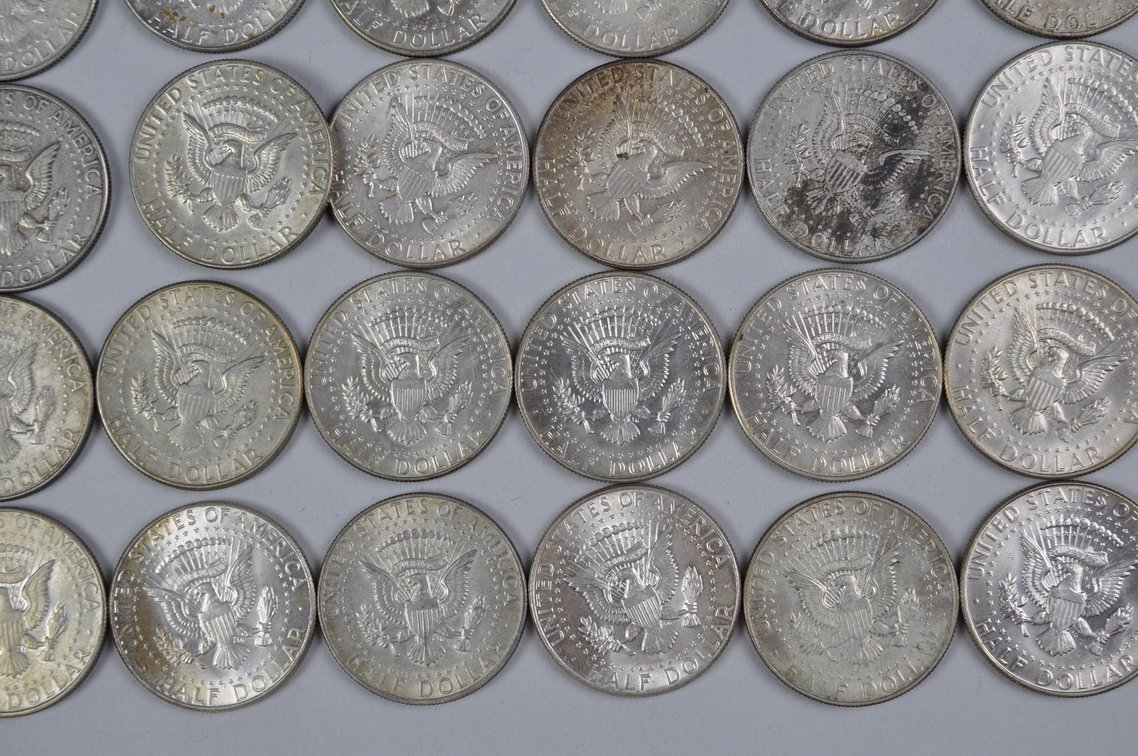 1947  to 1969 US 40 and 90 Percent Silver Half Dollars, photo 15 of 17