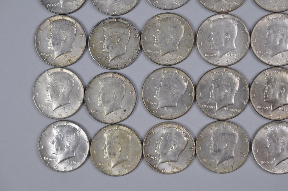1947  to 1969 US 40 and 90 Percent Silver Half Dollars, photo 6 of 17