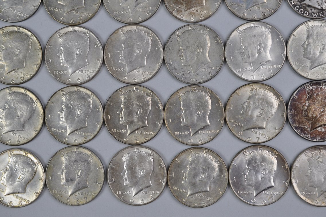 1947  to 1969 US 40 and 90 Percent Silver Half Dollars, photo 7 of 17